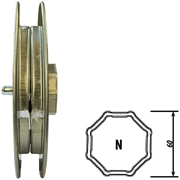 Immagine di PULEGGIA CON CALOTTA OTTAGONALE 60 NERVATA