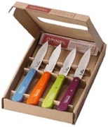 Immagine di COLTELLI OPINEL CUCINA 4 PZ MANICO LEGNO COLORATO