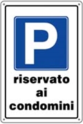 Immagine di CARTELLI PVC PARCHEGGIO RISERVATO AI CONDOMINI