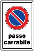 Immagine di CARTELLI PVC PASSO CARRABILE