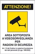 Immagine di CARTELLI ALLUMINIO AREA SOTTOPOSTA VIDEOSORVEGLIAN