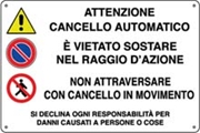 Immagine di CARTELLI PVC ATTENZIONE CANCELLO AUTOMATICO