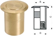 Immagine di POZZETTI OTTONE CON MOLLA PER CATENACCI