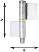 Immagine di CERNIERE INOX PER CANCELLI 2 ALI ALDEGHI ART.1234