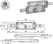 Immagine di SERRATURE POTENT SERRANDE CILINDRO C-1625 *COPPIA*