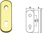 Immagine di PLACCHE GHIDINI FORO MANIGLIA + YALE