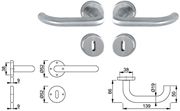 Immagine di MANIGLIE HOPPE KIT BADEN INOX PER PATENT