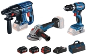 Immagine di KIT BOSCH BAT. GBH 18V-21 +GSB 18V-45 +GWS 18V-10