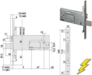 Immagine di ELETTROSERRATURE CISA INFILARE TRIPLICE DM 17357