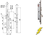 Immagine di ELETTROSERRATURE CISA INFILARE TRIPLICE ART.16225