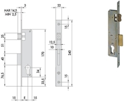 Immagine di SERRATURE CISA INFILARE ART.44671