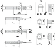 Immagine di KIT ASTE CISA PER TRIPLICE ART.06425.07