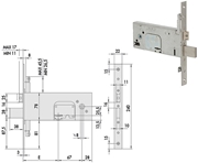 Immagine di SERRATURE CISA INFILARE ART.57357.90