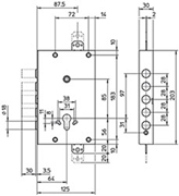 Immagine di SERRATURE CISA PORTE BLINDATE ART.56505.28.B