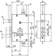 Immagine di SERRATURE CISA PORTE BLINDATE ART.56515.48.0.00.CE