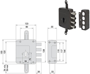 Immagine di SERRATURE CISA APPLICARE CILINDRO ART.56162