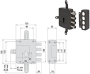 Immagine di SERRATURE CISA APPLICARE CILINDRO ART.56172
