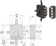 Immagine di SERRATURE CISA APPLICARE CILINDRO ART.56177