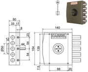 Immagine di SERRATURE KASSEL APPLICARE DOPPIA MAPPA 1101-1102