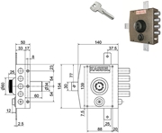 Immagine di SERRATURE KASSEL APPLICARE CILINDRO TONDO 2551-2
