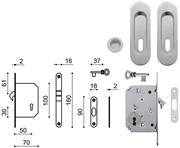 Immagine di SERRATURE MARIVA PER SCORREVOLI PATENT OVALE 8053