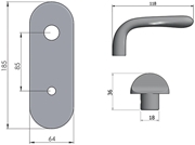 Immagine di KIT GUARNITURA AZZI INTERNO PORTA POMOLO