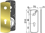 Immagine di PLACCHE DISEC KI2820P X TESIO MANIGL. + CIL.SAG.