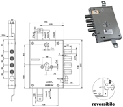 Immagine di SERRATURE MOIA 664/281DFB  REVERSIBILE