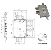 Immagine di SERRATURE MOIA 614/281D  REVERSIBILE