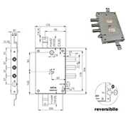 Immagine di SERRATURE MOIA 614/370D  REVERSIBILE