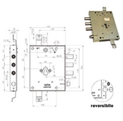 Immagine di SERRATURE MOIA RMGA664/373RFB  REVERSIBILE