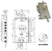 Immagine di SERRATURE MOIA 6654/281DFB/S2  REVERSIBILE