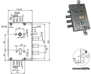 Immagine di SERRATURE MOIA RCI664/380RFB  REVERSIBILE