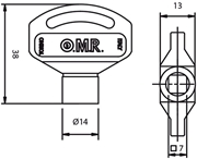 Immagine di CHIAVI TAVELLINI PVC QUADRO 7 FEMM. OMR SCHD04455