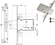 Immagine di SERRATURE MOTTURA INFILARE TRIPLICE 40706/M8