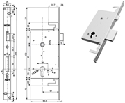 Immagine di SERRATURE MOTTURA INFILARE TRIPLICE 89B850W000