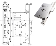 Immagine di SERRATURE MOTTURA INFILARE TRIPLICE 89B750W00T