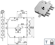 Immagine di SERRATURE MOTTURA ESETY TESIO 89E310W27T