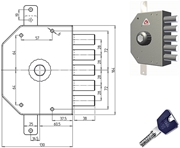 Immagine di SERRATURE CR APPLICARE CILINDRO TONDO K55 3200