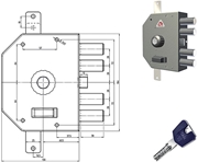Immagine di SERRATURE CR APPLICARE CILINDRO TONDO K55 3250