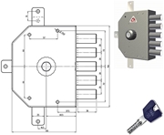 Immagine di SERRATURE CR APPLICARE CILINDRO TONDO K55 3300