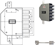 Immagine di SERRATURE CR APPLICARE DOPPIA MAPPA PLUS 2200