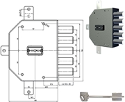 Immagine di SERRATURE CR APPLICARE DOPPIA MAPPA PLUS 2300