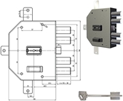 Immagine di SERRATURE CR APPLICARE DOPPIA MAPPA PLUS 2350