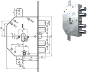 Immagine di SERRATURE CR PER PORTE BLINDATE I28 2155G