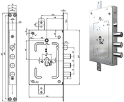 Immagine di SERRATURE CR PER PORTE BLINDATE I37 2655G-52