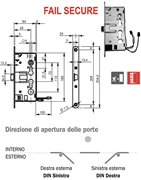 Immagine di SERRATURE ELETTRONICHE ANTIP. ISEO 214 FAIL SECURE