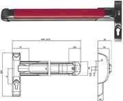 Immagine di MANIGLIONI ANTIPANICO ISEO 94F PUSH X SERR.INFIL.