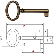 Immagine di CHIAVI PER MOBILI A LEVA METAL 33706