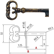 Immagine di CHIAVI PER MOBILI A LEVA METAL 33711